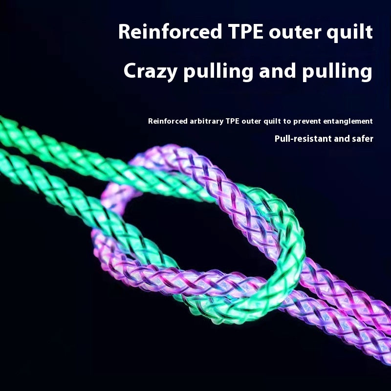 One-to-three Luminous Fast Charging RGB Data Cable