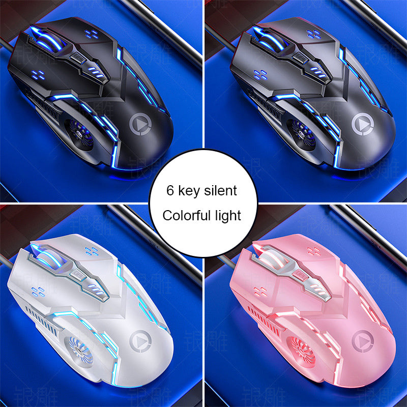 G5 Wired RGB Gaming Mouse - 3200 DPI, 6 Buttons, Silent Click, Colorful Backlight.