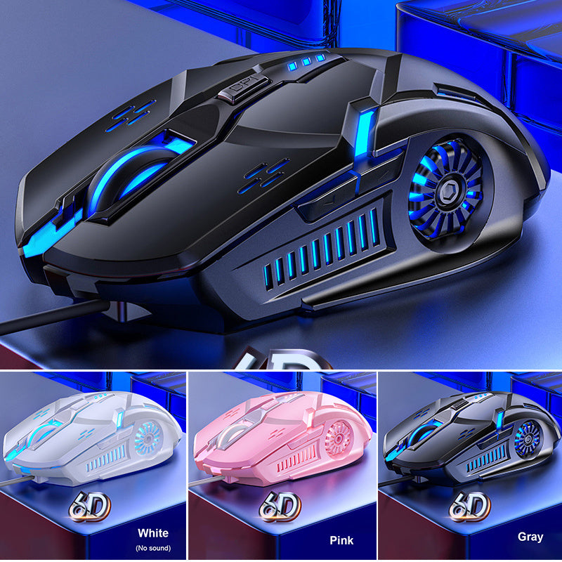 G5 Wired RGB Gaming Mouse - 3200 DPI, 6 Buttons, Silent Click, Colorful Backlight.
