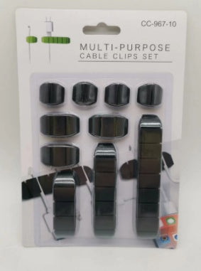 Multi Hole Self Adhesive Cable Clamping Desktop Organizer