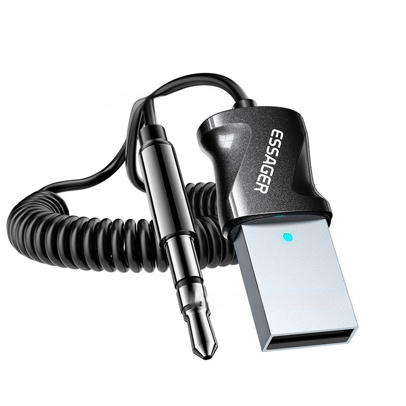 Bluetooth 50 Audio Receiver 35mm Car Wireless Stereo Transmitter Adapter