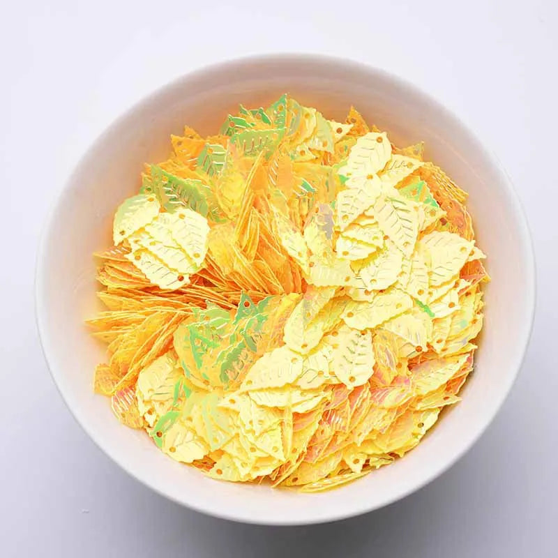9 × 16mm leaf sequins DIY handmade gold pearl beads clothing accessories material wedding Christmas party decoration sequins