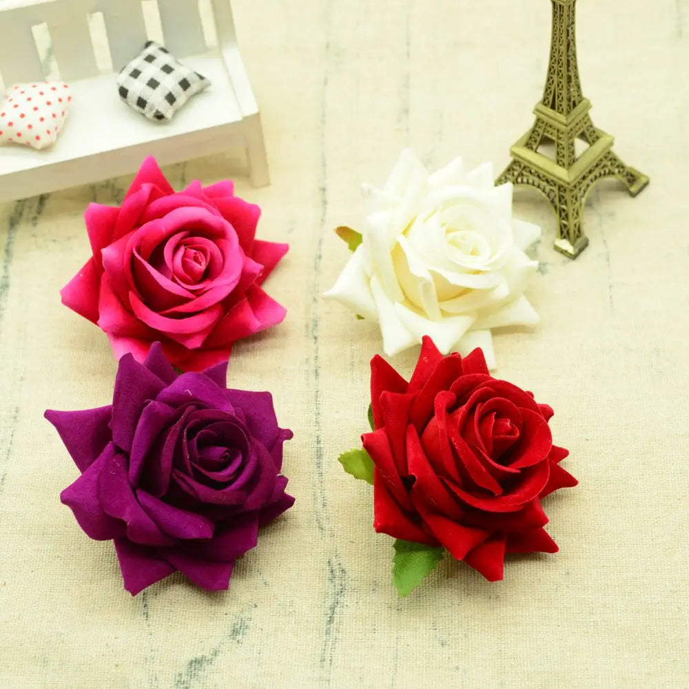 30/100PCS High Quality Artificial Flowers Festival Car Home Decoration Wedding Bridal Accessories DIY Art Wreath Gift Silk Roses