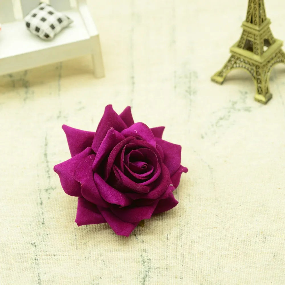 30/100PCS High Quality Artificial Flowers Festival Car Home Decoration Wedding Bridal Accessories DIY Art Wreath Gift Silk Roses