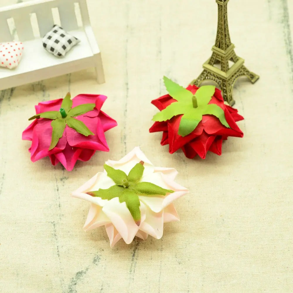 30/100PCS High Quality Artificial Flowers Festival Car Home Decoration Wedding Bridal Accessories DIY Art Wreath Gift Silk Roses