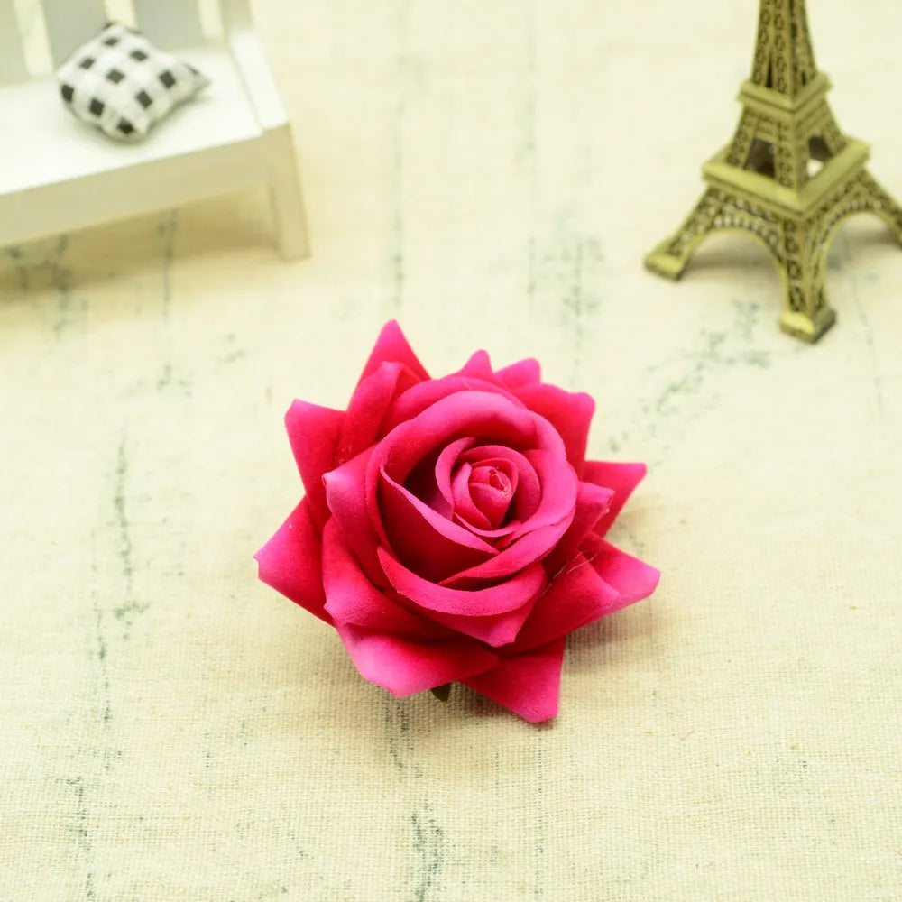 30/100PCS High Quality Artificial Flowers Festival Car Home Decoration Wedding Bridal Accessories DIY Art Wreath Gift Silk Roses