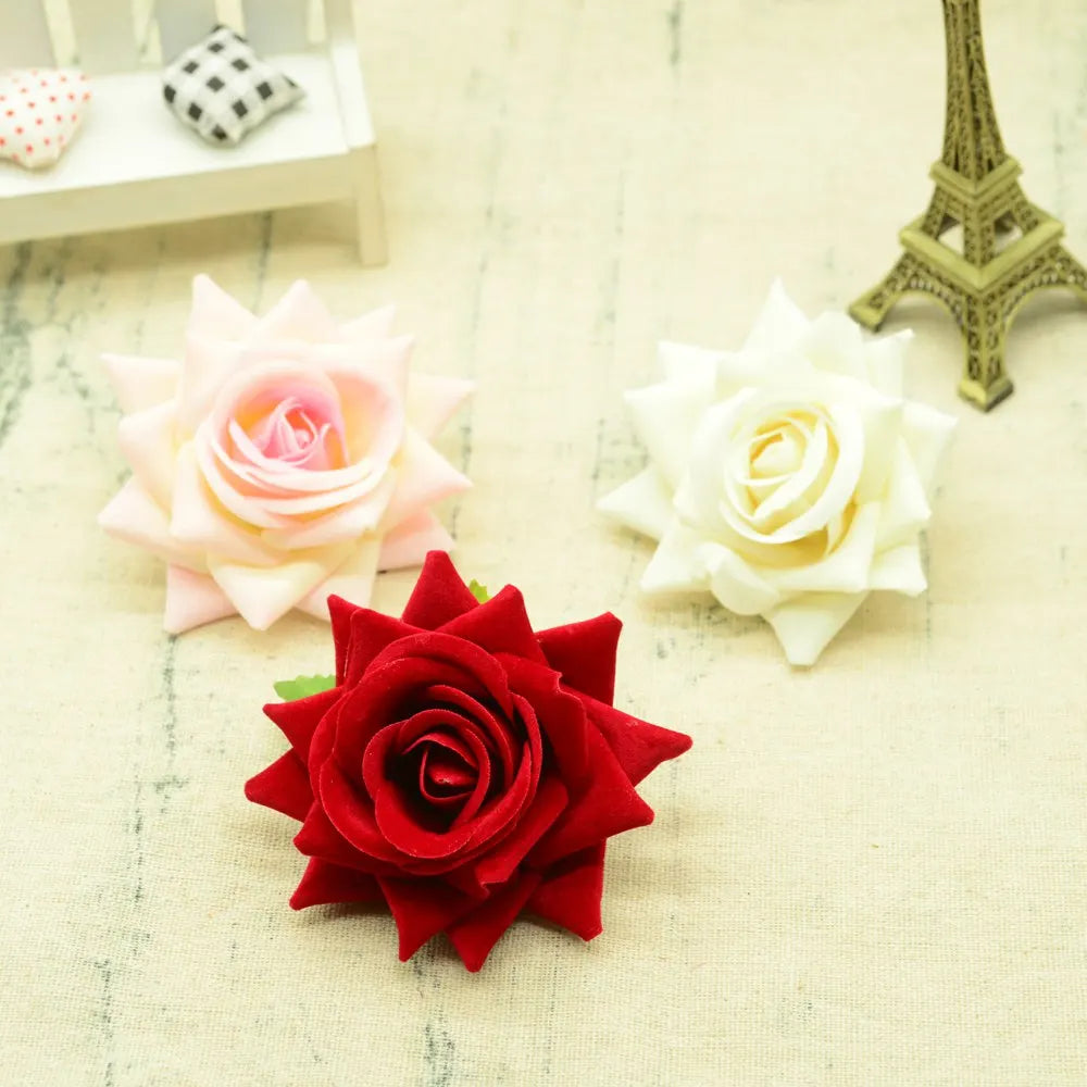 30/100PCS High Quality Artificial Flowers Festival Car Home Decoration Wedding Bridal Accessories DIY Art Wreath Gift Silk Roses