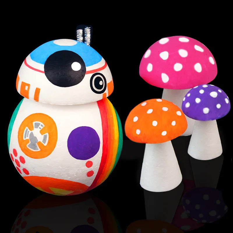 4/5/7/8/9/10/12/15/20/30cm Half Round Solid Polystyrene Styrofoam Foam Balls for DIY Christmas Kids Craft Painted