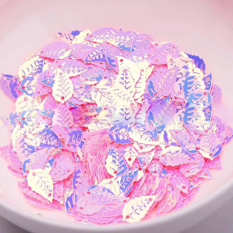 9 × 16mm leaf sequins DIY handmade gold pearl beads clothing accessories material wedding Christmas party decoration sequins