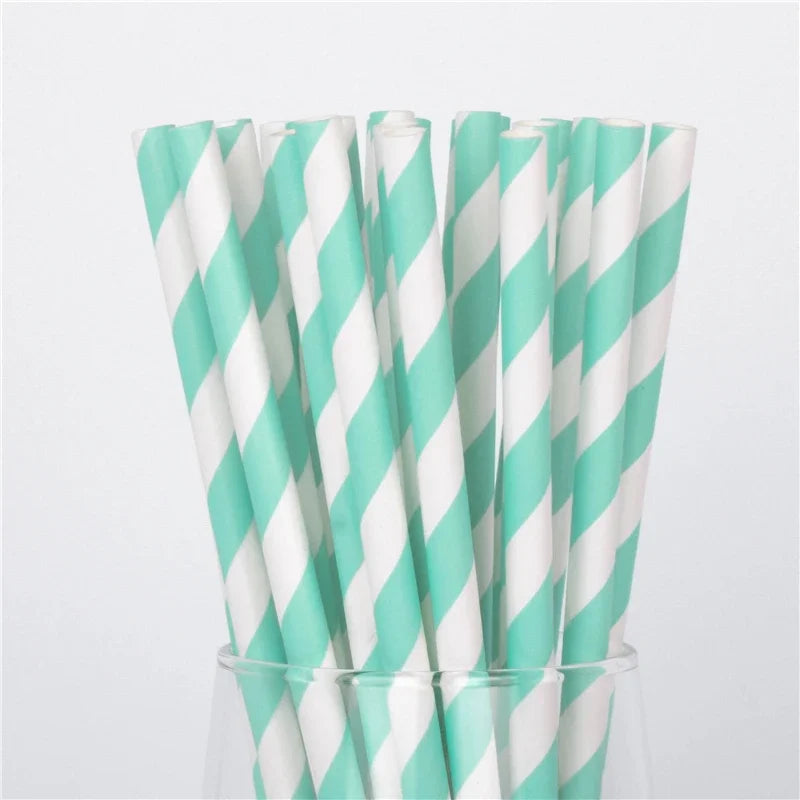 25 pcs lridescent Straws carnaval Party Wedding Decoration Kids Birthday Baby Shower Christmas Supplies party