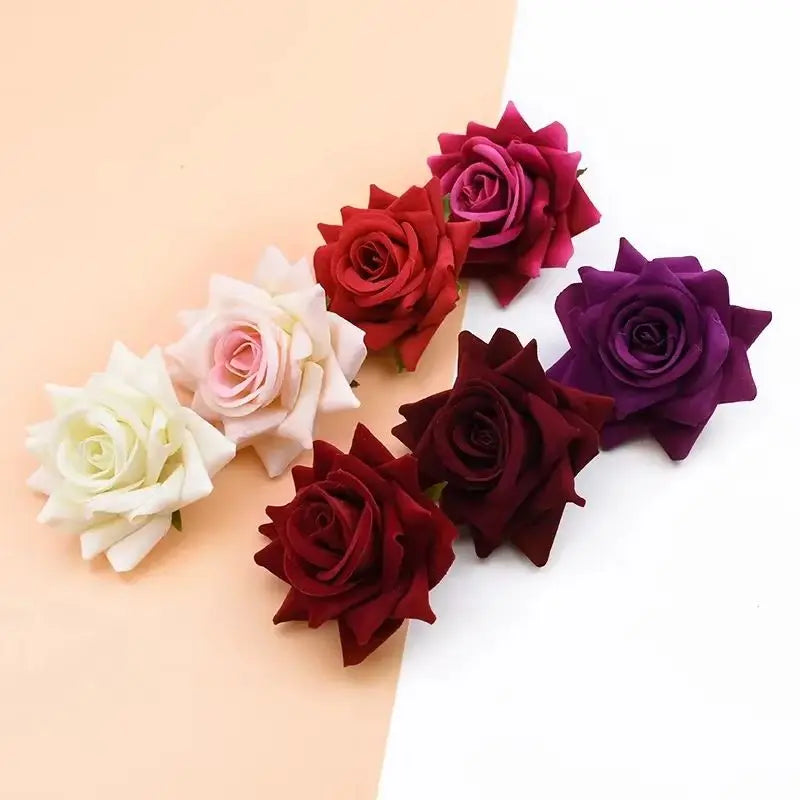 30/100PCS High Quality Artificial Flowers Festival Car Home Decoration Wedding Bridal Accessories DIY Art Wreath Gift Silk Roses