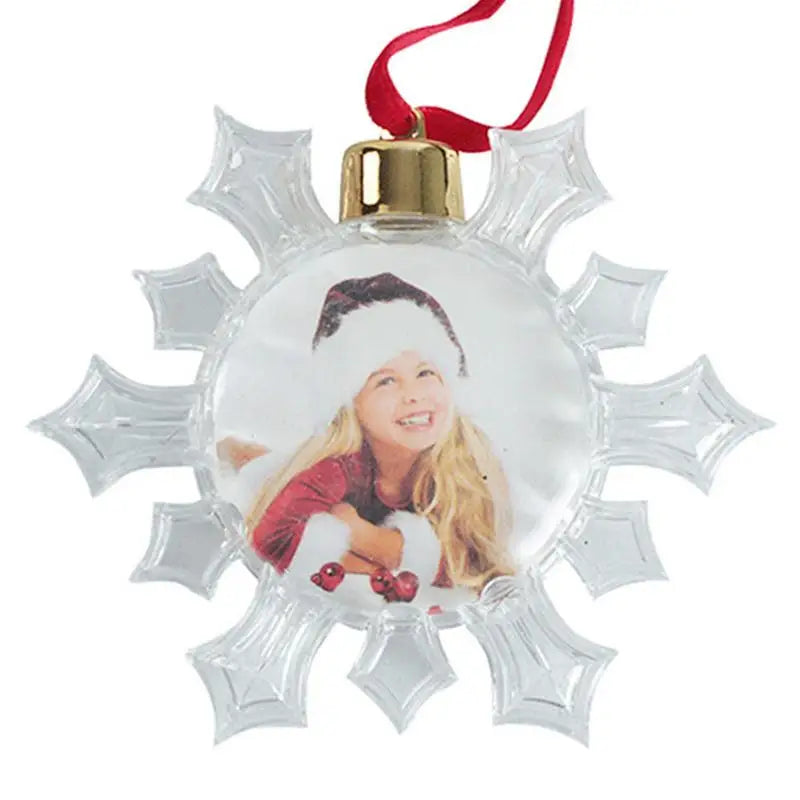 Christmas Tree Photo Frames Ball Pendant Creative Fillable Transparent Photo Decoration DIY Festive Atmosphere Hanging Ornaments