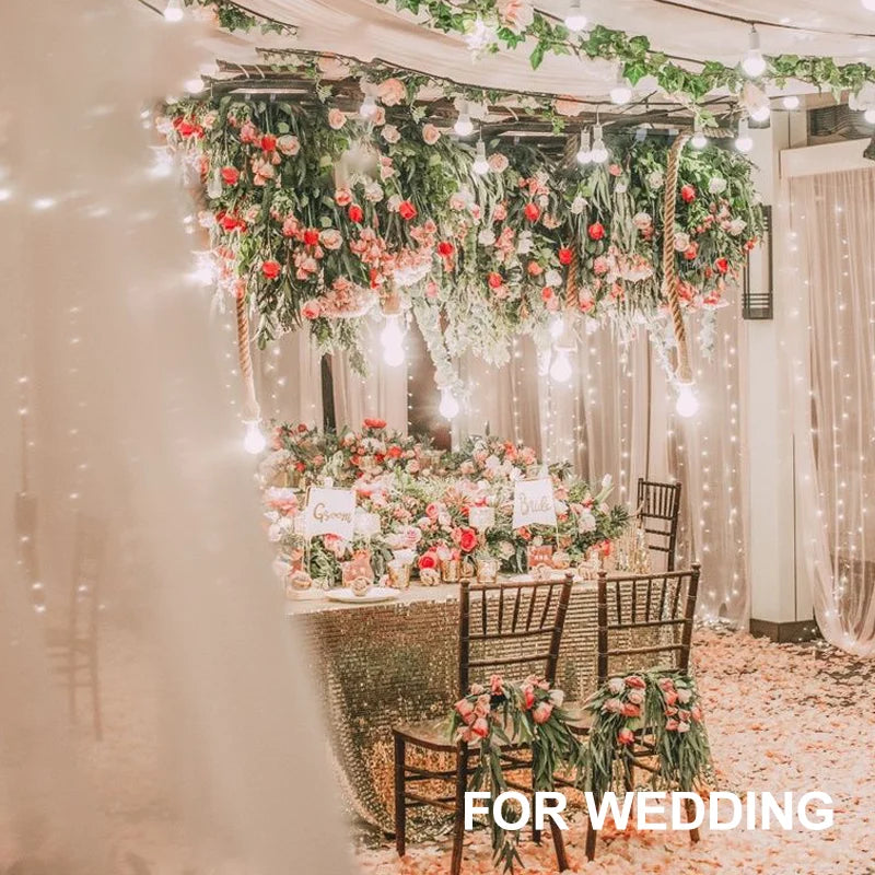 220V EU Plug 10/20/50M Outdoor Christmas LED String Light Garlands Decoraction Fairy Lamp For Home Wedding Party Holiday Lights