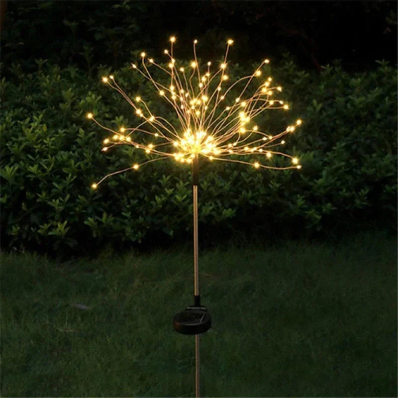 200LED Solar Firework Light Waterproof Outdoor 8 Lighting Modes Fairy String Light Christmas Lawn Lamp Garden Decoration 1~4pcs