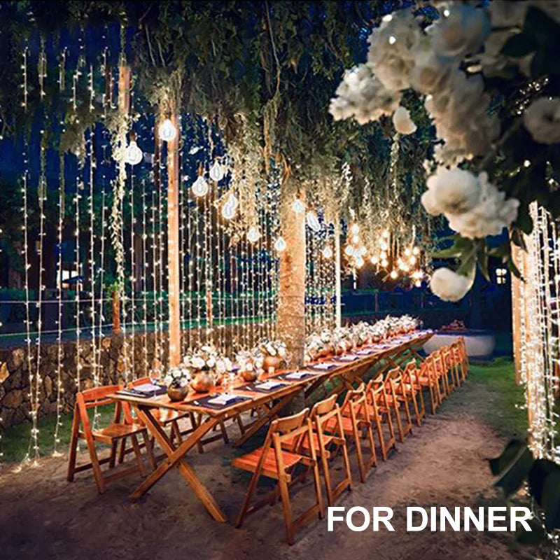 220V EU Plug 10/20/50M Outdoor Christmas LED String Light Garlands Decoraction Fairy Lamp For Home Wedding Party Holiday Lights