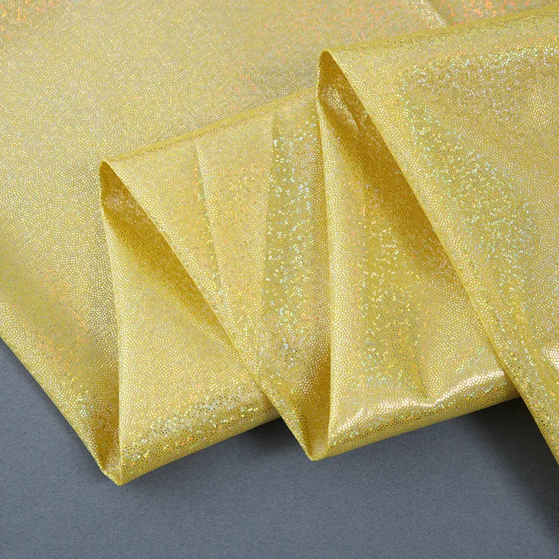 150CM Wide Colorful Symphony Laser Fingerprint Hot Stamping Fabric Clothing fabric Toy Cloth Christmas Bronzing Fabric