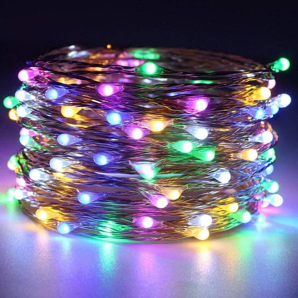 Battery Powered LED Lighting Strings Colorful Warm White Copper Wire Fairy String Lights for Christmas Wedding Party Home Decor