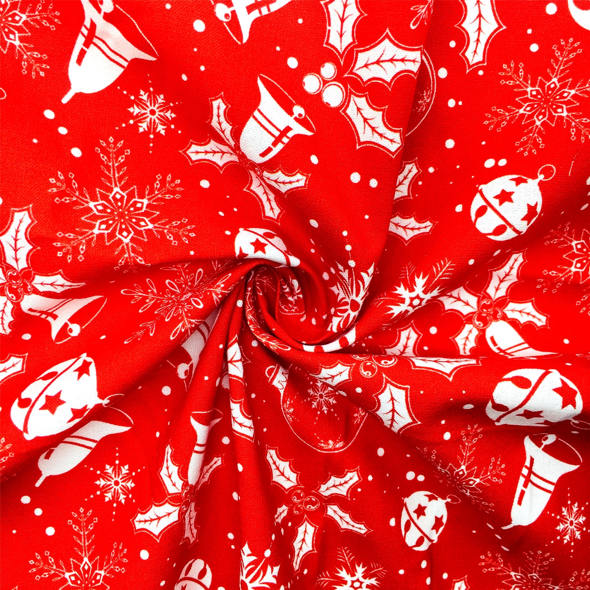 50*45cm/50*145cm Red Christmas Series 100% Pure/ Polyester Cotton Material Patchwork Sewing Fabrics Quilt Needlework DIY Cloth