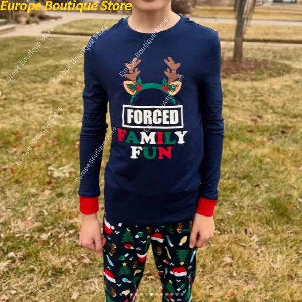 New Year's Costumes Family Matching Outfits Christmas Pajamas Mother Father Kids Clothing Set Baby Romper Xmas Family Look Pjs