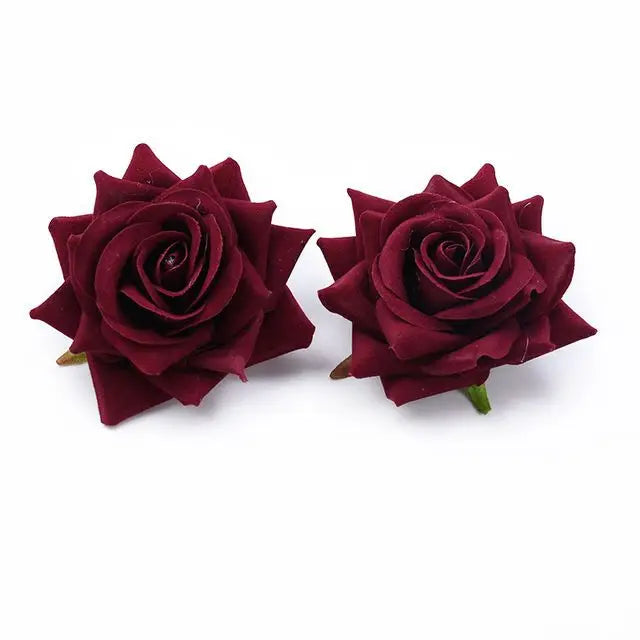 30/100PCS High Quality Artificial Flowers Festival Car Home Decoration Wedding Bridal Accessories DIY Art Wreath Gift Silk Roses