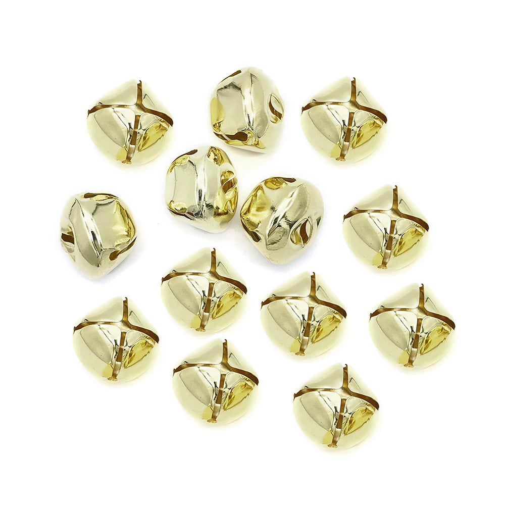 20/30mm Christmas Jingle Bells,Gold Cross Bells For Christmas Tree Decoration,DIY Metal Bell Ornaments