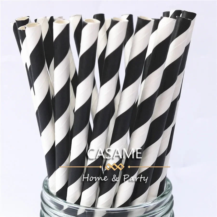 25 pcs lridescent Straws carnaval Party Wedding Decoration Kids Birthday Baby Shower Christmas Supplies party