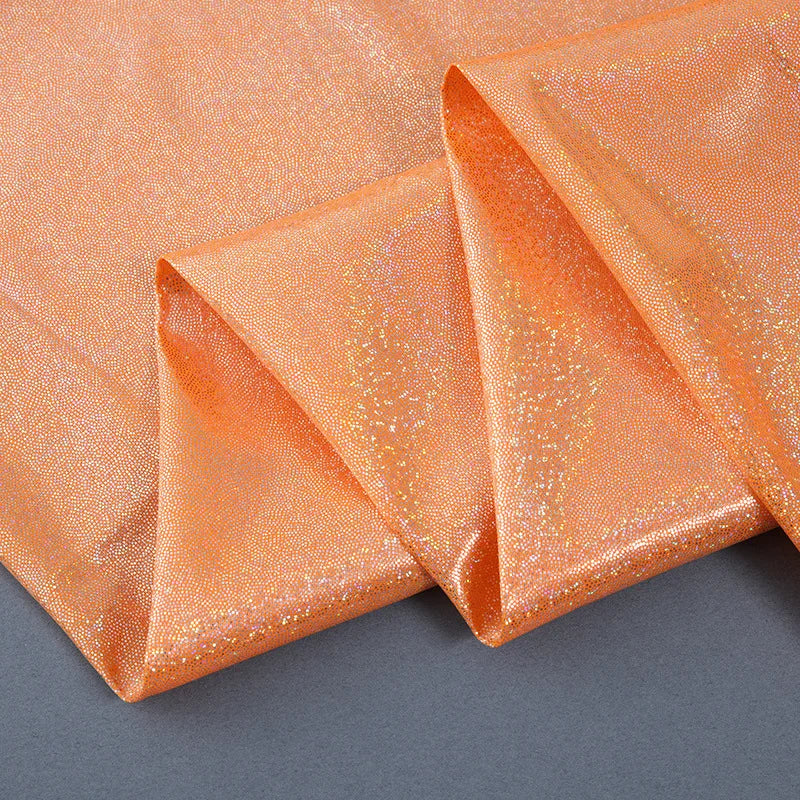 150CM Wide Colorful Symphony Laser Fingerprint Hot Stamping Fabric Clothing fabric Toy Cloth Christmas Bronzing Fabric