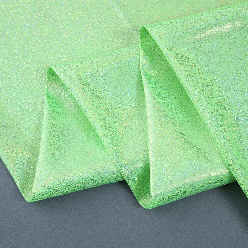 150CM Wide Colorful Symphony Laser Fingerprint Hot Stamping Fabric Clothing fabric Toy Cloth Christmas Bronzing Fabric