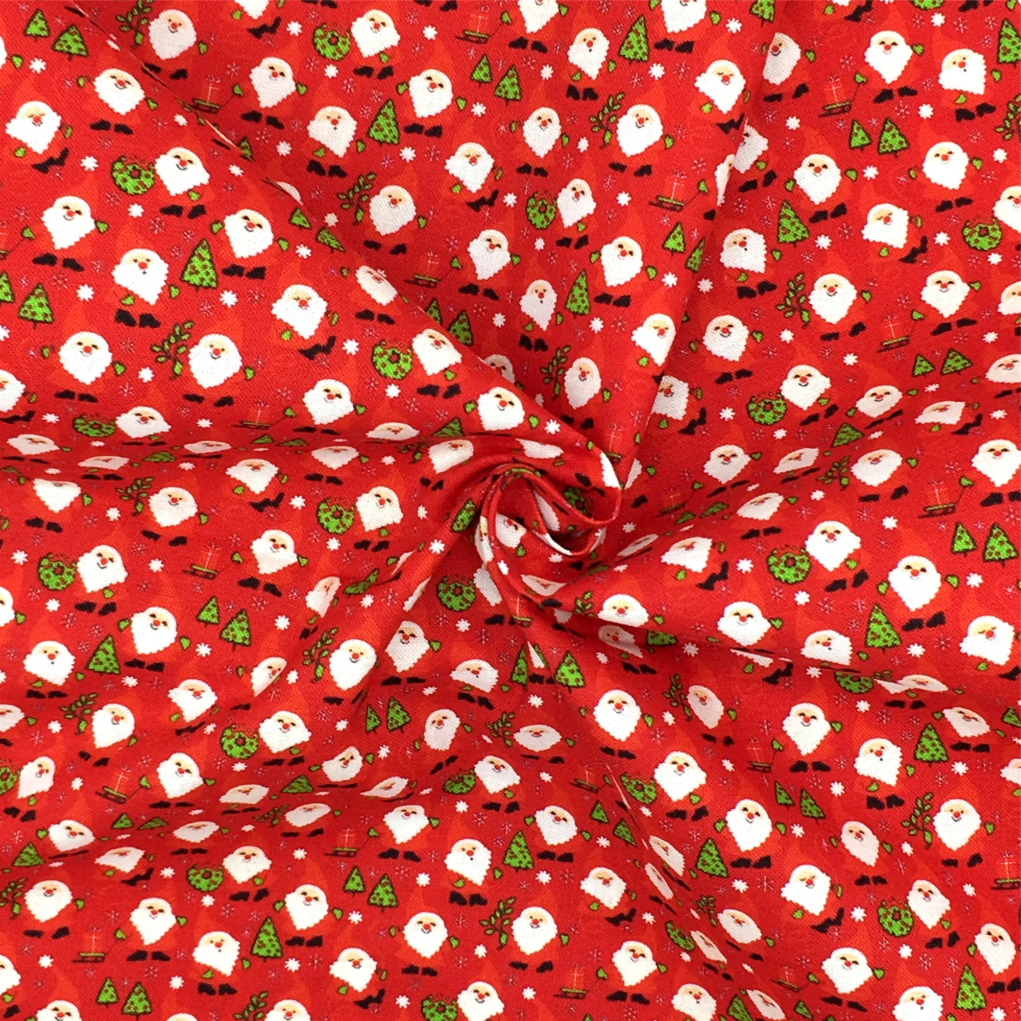 50*45cm/50*145cm Red Christmas Series 100% Pure/ Polyester Cotton Material Patchwork Sewing Fabrics Quilt Needlework DIY Cloth