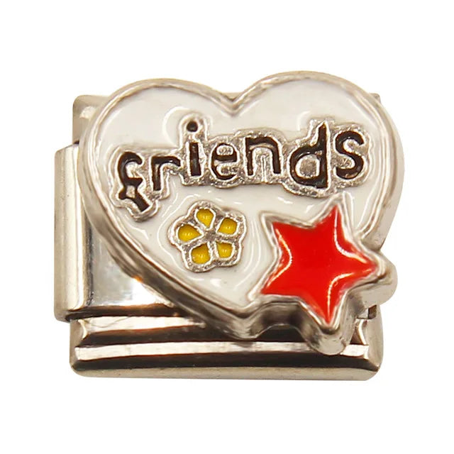 9mm Width Original Daisy Cake Jesus Christmas Lovers Police Italian Charm Fit Bracelet Stainless Steel Link Making