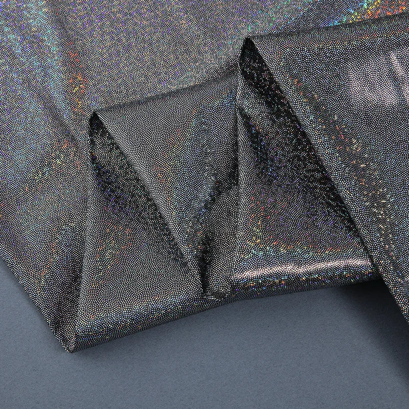 150CM Wide Colorful Symphony Laser Fingerprint Hot Stamping Fabric Clothing fabric Toy Cloth Christmas Bronzing Fabric