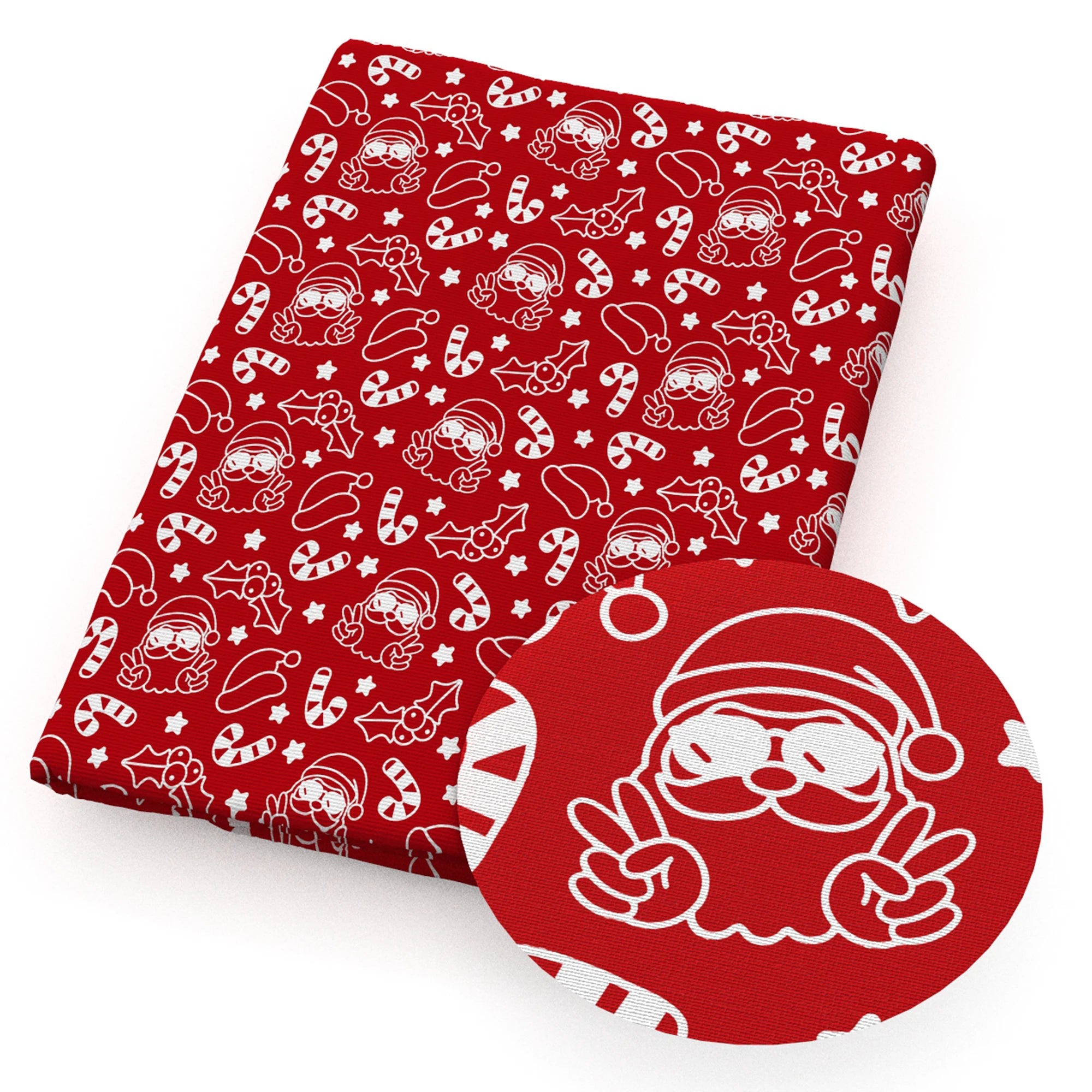 50*45cm/50*145cm Red Christmas Series 100% Pure/ Polyester Cotton Material Patchwork Sewing Fabrics Quilt Needlework DIY Cloth