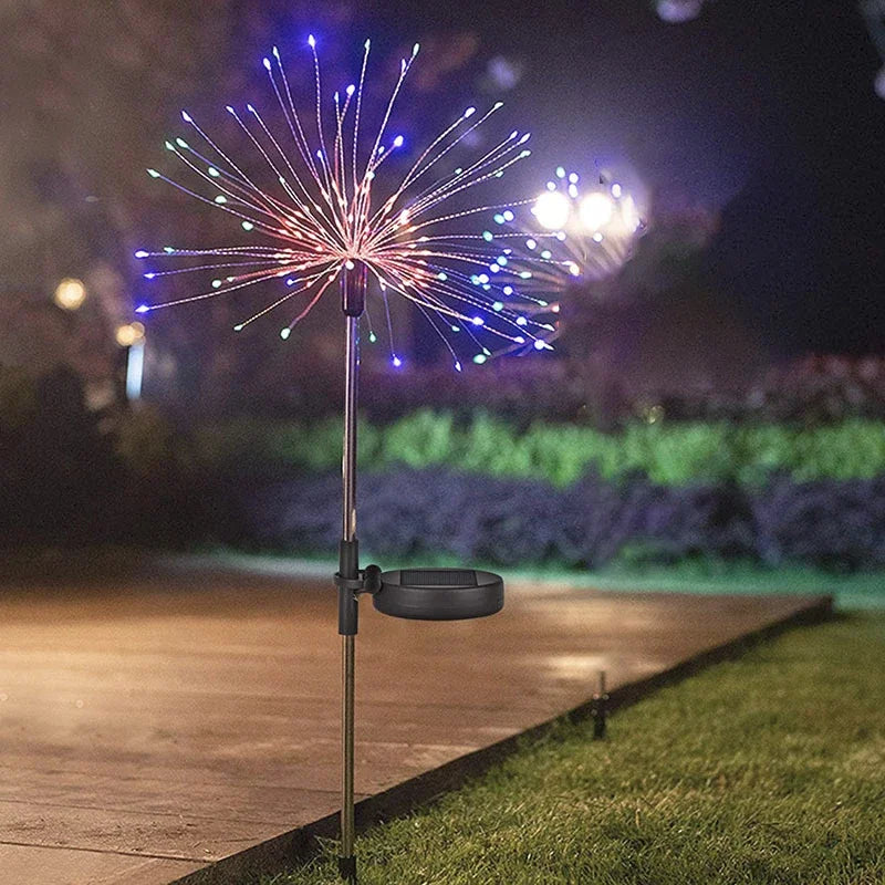 200LED Solar Firework Light Waterproof Outdoor 8 Lighting Modes Fairy String Light Christmas Lawn Lamp Garden Decoration 1~4pcs