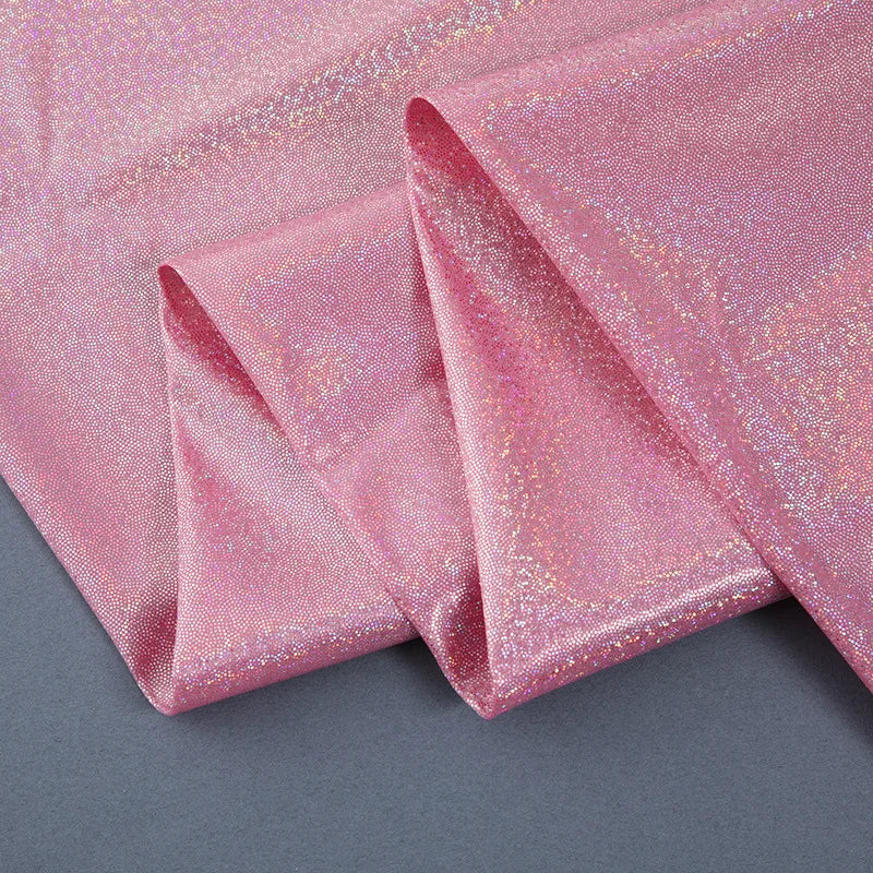 150CM Wide Colorful Symphony Laser Fingerprint Hot Stamping Fabric Clothing fabric Toy Cloth Christmas Bronzing Fabric