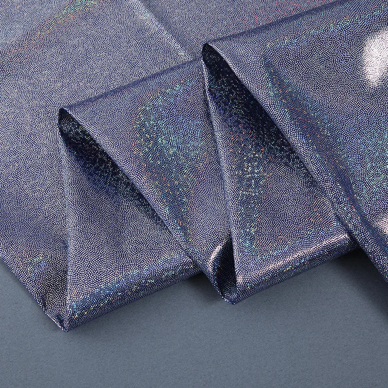 150CM Wide Colorful Symphony Laser Fingerprint Hot Stamping Fabric Clothing fabric Toy Cloth Christmas Bronzing Fabric