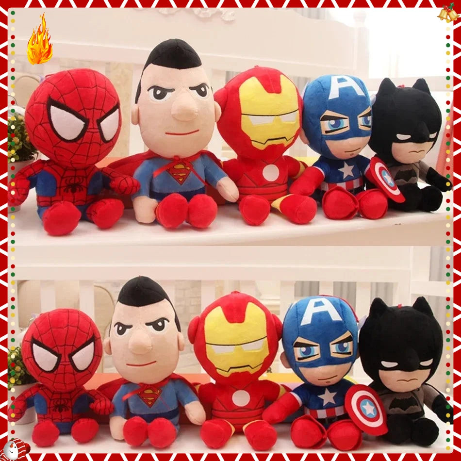 *27-32cm Man Spidermaned Plush Toys Movie Dolls Marvel Avengers Soft Stuffed Hero Captain America Iron Christmas Gifts for Kids.