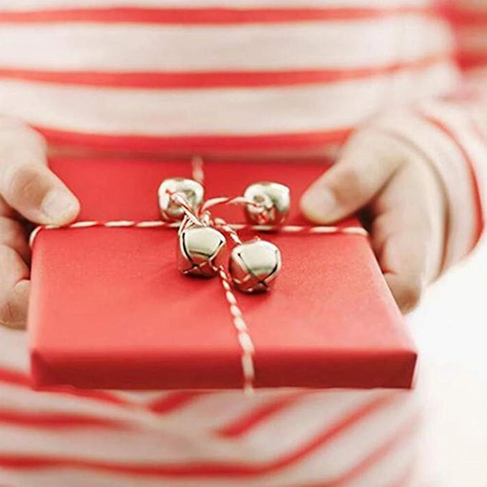 20/30mm Christmas Jingle Bells,Gold Cross Bells For Christmas Tree Decoration,DIY Metal Bell Ornaments