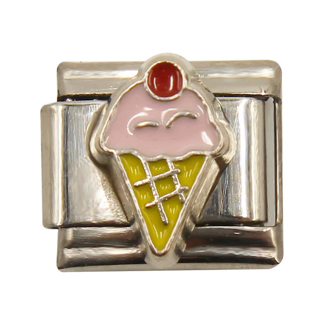 9mm Width Original Daisy Cake Jesus Christmas Lovers Police Italian Charm Fit Bracelet Stainless Steel Link Making