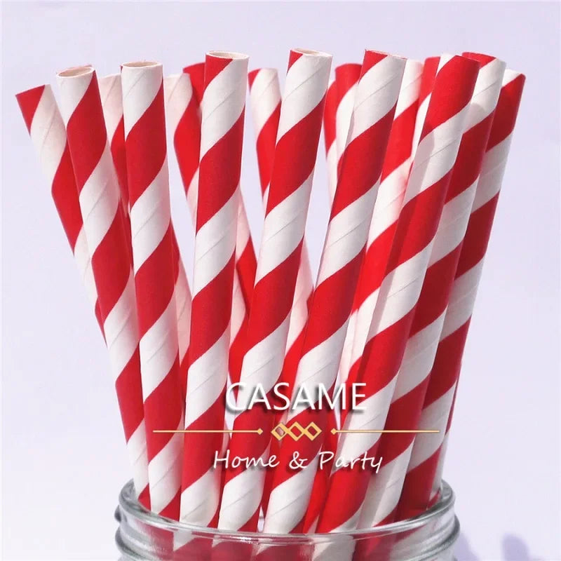 25 pcs lridescent Straws carnaval Party Wedding Decoration Kids Birthday Baby Shower Christmas Supplies party