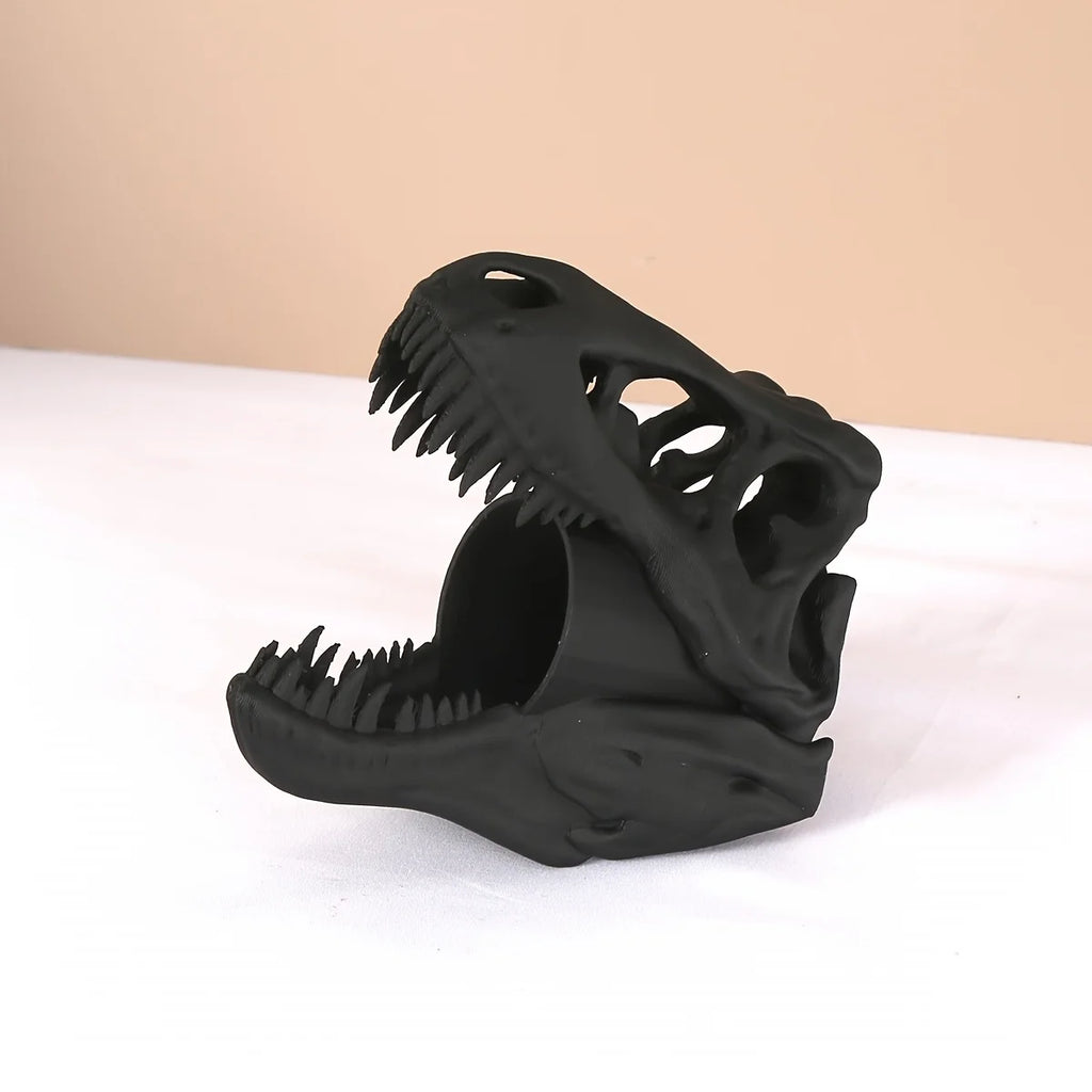 1pc Dinosaur skull pen holder, 3D printed, lightweight and portable, unique desktop organizer, suitable for Halloween, Christmas