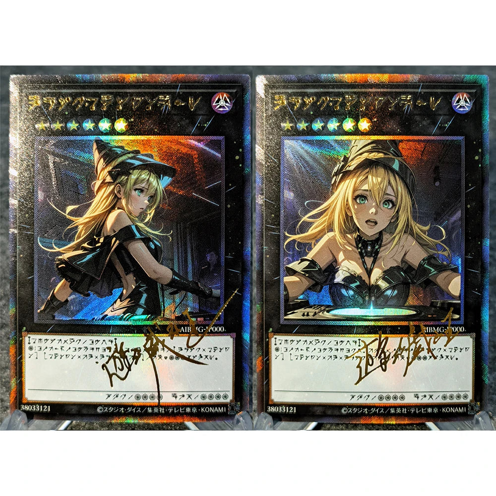 Anime Yu-Gi-Oh DIY ACG Contest Replace Signed Collectible Card Boy Games Toys Christmas Birthday Gifts Black Magician Girl