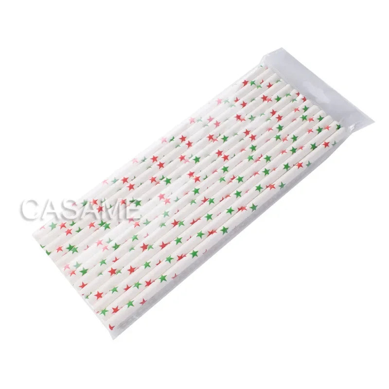 25 pcs lridescent Straws carnaval Party Wedding Decoration Kids Birthday Baby Shower Christmas Supplies party