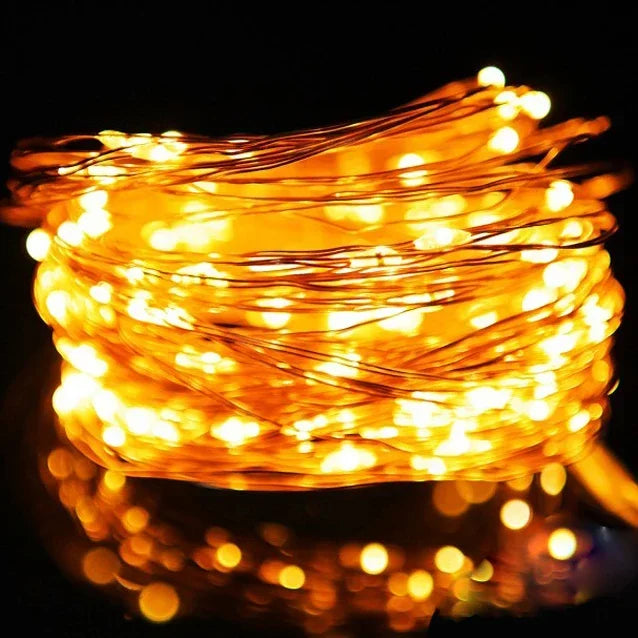 Battery Powered LED Lighting Strings Colorful Warm White Copper Wire Fairy String Lights for Christmas Wedding Party Home Decor
