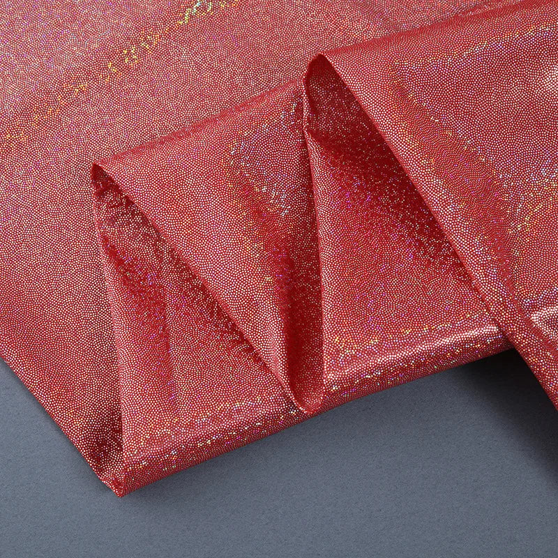 150CM Wide Colorful Symphony Laser Fingerprint Hot Stamping Fabric Clothing fabric Toy Cloth Christmas Bronzing Fabric