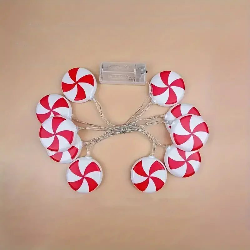 6m 40 LEDS Festive Candy Cane Spiral Light String Christmas Holiday Decoration LED Spooky Specter Fairy Lights Party Wedding 831