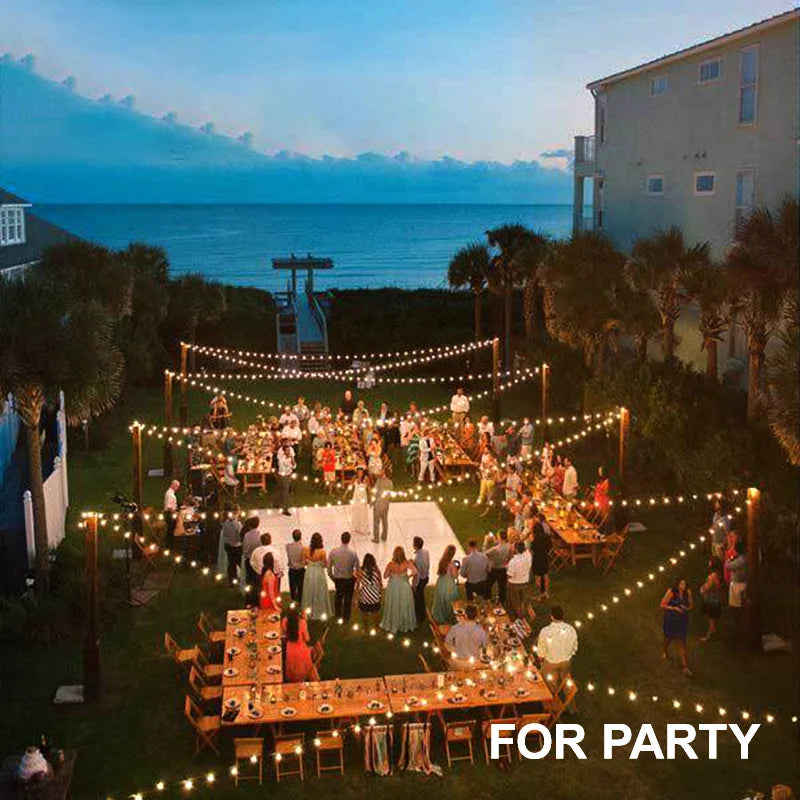 220V EU Plug 10/20/50M Outdoor Christmas LED String Light Garlands Decoraction Fairy Lamp For Home Wedding Party Holiday Lights