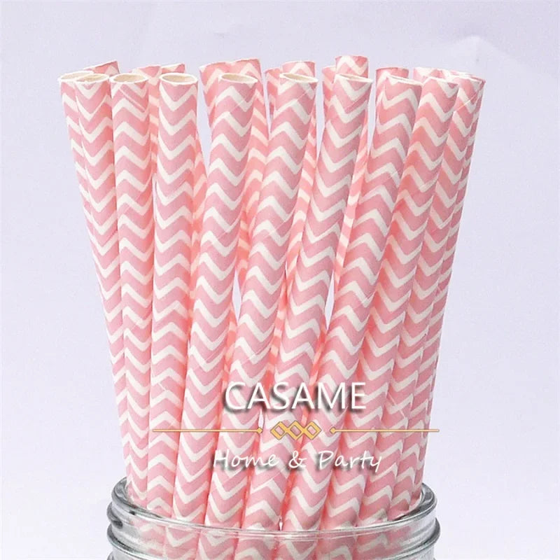 25 pcs lridescent Straws carnaval Party Wedding Decoration Kids Birthday Baby Shower Christmas Supplies party