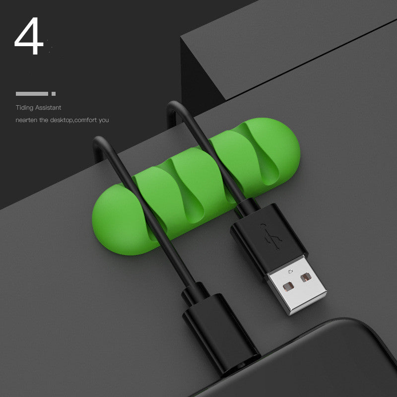Smart Cable Holder Silicone Flexible Cable Winder Wire Organizer Holder Cord Management Clip For USB Earphone Network Cable