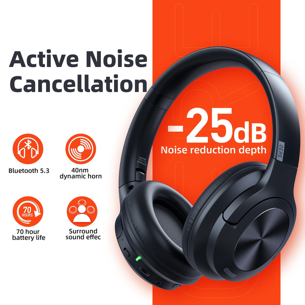ANC Gaming Headset Active Noise Reduction Wireless Bluetooth Headset